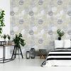 Vinilo Tapiz Tropical Floral - Adhesivo De Pared - Revestimiento Sticker Mural Decorativo - 40x40cm