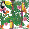 Vinilo Tapiz Tropical Bogota - Adhesivo De Pared - Revestimiento Sticker Mural Decorativo - 30x30cm