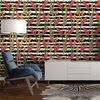 Vinilo Papel Tapiz Tropical Santa Cruz - Adhesivo De Pared - Revestimiento Sticker Mural Decorativo - 50x50cm