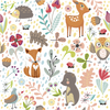 Vinilo Tapiz Cuarto De Niños Los Animales Del Bosque - Adhesivo De Pared - Revestimiento Sticker Mural Decorativo - 50x50cm