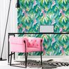 Vinilo Tapiz Tropical Hanga Roa - Adhesivo De Pared - Revestimiento Sticker Mural Decorativo - 40x40cm