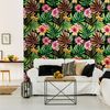 Vinilo Tapiz Tropical Progreso - Adhesivo De Pared - Revestimiento Sticker Mural Decorativo - 50x50cm