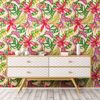 Vinilo Papel Tapiz Tropical Piriapolis - Adhesivo De Pared - Revestimiento Sticker Mural Decorativo - 40x40cm