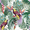 Vinilo Tapiz Tropical Villa Serrana - Adhesivo De Pared - Revestimiento Sticker Mural Decorativo - 30x30cm