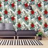 Vinilo Papel Tapiz Tropical Porto Velho - Adhesivo De Pared - Revestimiento Sticker Mural Decorativo - 30x30cm