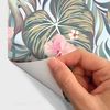 Vinilo Tapiz Tropical Golfito - Adhesivo De Pared - Revestimiento Sticker Mural Decorativo - 40x40cm