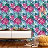 Vinilo Papel Tapiz Tropical Heredia - Adhesivo De Pared - Revestimiento Sticker Mural Decorativo - 40x40cm