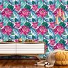 Vinilo Papel Tapiz Tropical Heredia - Adhesivo De Pared - Revestimiento Sticker Mural Decorativo - 50x50cm