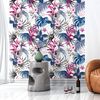 Vinilo Tapiz Tropical Jimenez - Adhesivo De Pared - Revestimiento Sticker Mural Decorativo - 30x30cm