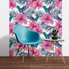 Vinilo Papel Tapiz Tropical Placetas - Adhesivo De Pared - Revestimiento Sticker Mural Decorativo - 40x40cm