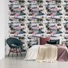 Vinilo Papel Tapiz Tropical Lemmy - Adhesivo De Pared - Revestimiento Sticker Mural Decorativo - 40x40cm