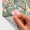 Vinilo Papel Tapiz Tropical Talagante - Adhesivo De Pared - Revestimiento Sticker Mural Decorativo - 30x30cm