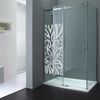 Pegatina Ducha Puerta Flor Design - Adhesivo De Pared - Revestimiento Sticker Mural Decorativo - 125x45cm