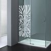 Pegatina Ducha Puerta Flor Design - Adhesivo De Pared - Revestimiento Sticker Mural Decorativo - 125x45cm