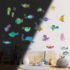 Vinilos Fosforescente Animales Marinos - Adhesivo De Pared - Revestimiento Sticker Mural Decorativo - 30x40cm