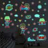 Vinilos Fosforescente Super Heroes - Adhesivo De Pared - Revestimiento Sticker Mural Decorativo - 120x120cm