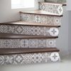 Vinilo Escalera Azulejos Chania X 2 - Adhesivo De Pared - Revestimiento Sticker Mural Decorativo - 26cmx90cm-2bandesde12.5cmx90cm