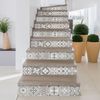 Vinilo Escalera Azulejos Chania X 2 - Adhesivo Pared - Sticker Revestimiento - 29cmx101.5cm-2bandesde14.5cmx101.5cm