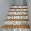 Vinilo Escalera Azulejos Cyndia X 2 - Adhesivo Pared - Sticker Revestimiento - 29cmx101.5cm-2bandesde14.5cmx101.5cm