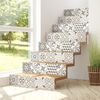 Vinilo Escalera Azulejos Marialla X 2 - Adhesivo De Pared - Revestimiento Sticker Mural Decorativo - 2tirasde16.5cmx115.5cm