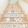 Vinilo Escalera Azulejos Marialla X 2 - Adhesivo De Pared - Revestimiento Sticker Mural Decorativo - 2tirasde16.5cmx115.5cm