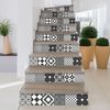 Vinilo Escalera Azulejos Mila X 2 - Adhesivo Pared - Sticker Revestimiento - 25cmx87,5cm-2bandesde12.5cmx87.5cm