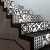 Vinilo Escalera Azulejos Jonas X 2 - Adhesivo Pared - Sticker Revestimiento - 25cmx87,5cm-2bandesde12.5cmx87.5cm