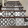 Vinilo Escalera Azulejos Jonas X 2 - Adhesivo De Pared - Revestimiento Sticker Mural Decorativo - 34cmx119cm-2bandesde17cmx119cm