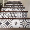 Vinilo Escalera Azulejos Hilono X 2 - Adhesivo De Pared - Revestimiento Sticker Mural Decorativo - 36cmx126cm-2bandesde18cmx126cm