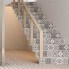 Vinilo Escalera Marrakech Tonos De Gris X 2 - Adhesivo Pared - Sticker Revestimiento - 25cmx87,5cm-2bandesde12.5cmx87.5cm