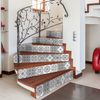 Vinilo Escalera Marrakech Tonos De Gris X 2 - Adhesivo De Pared - Revestimiento Sticker Mural Decorativo - 2tirasde14cmx98cm