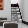 Vinilo Escalera Baldosas De Cemento Gerd X 2 - Adhesivo Pared - Sticker Revestimiento - 25cmx87,5cm-2bandesde12.5cmx87.5cm