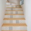 Vinilo Escalera Azulejos Kaspera X 2 - Adhesivo De Pared - Revestimiento Sticker Mural Decorativo - 2tirasde19cmx133cm