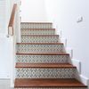 Vinilo Escalera Azulejos Amorie X 2 - Adhesivo De Pared - Revestimiento Sticker Mural Decorativo - 38cmx133cm-2bandesde19cmx133cm