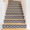 Vinilo Escalera Azulejos Loeiza X 2 - Adhesivo De Pared - Revestimiento Sticker Mural Decorativo - 38cmx133cm-2bandesde19cmx133cm