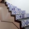 Vinilo Escalera Azulejos Harisia X 2 - Adhesivo Pared - Sticker Revestimiento - 42cmx147cm-2bandesde21cmx147cm