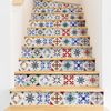 Vinilo Escalera Azulejos Erlinda X 2 - Adhesivo Pared - Sticker Revestimiento - 42cmx147cm-2bandesde21cmx147cm