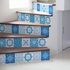 Vinilo Escalera Azulejos Annelore X 2 - Adhesivo De Pared - Revestimiento Sticker Mural Decorativo - 2tirasde19cmx133cm