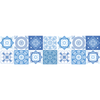 Vinilo Escalera Azulejos Annelore X 2 - Adhesivo Pared - Sticker Revestimiento - 42cmx147cm-2bandesde21cmx147cm