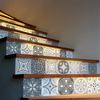 Vinilo Escalera Azulejos Fernando X 2 - Adhesivo Pared - Sticker Revestimiento - 36cmx126cm-2bandesde18cmx126cm