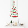 Vinilo Navidad Arbol De Navidad En El Aire - Adhesivo De Pared - Revestimiento Sticker Mural Decorativo - 225x120cm