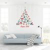 Vinilo Navidad Colgando Abeto Joyeux Noël - Adhesivo De Pared - Revestimiento Sticker Mural Decorativo - 105x80cm