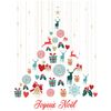 Vinilo Navidad Colgando Abeto Joyeux Noël - Adhesivo De Pared - Revestimiento Sticker Mural Decorativo - 25x20cm