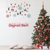 Vinilo Navidad Decoración Joyeux Noël - Adhesivo De Pared - Revestimiento Sticker Mural Decorativo - 20x20cm