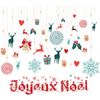 Vinilo Navidad Decoración Joyeux Noël - Adhesivo De Pared - Revestimiento Sticker Mural Decorativo - 20x20cm