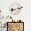 Vinilo Navidad Papá Noel A La Luz De La Luna - Adhesivo De Pared - Revestimiento Sticker Mural Decorativo - 20x25cm