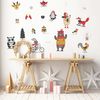 Vinilo Navidad Animales De Invierno - Adhesivo De Pared - Revestimiento Sticker Mural Decorativo - 20x30cm