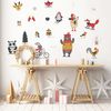 Vinilo Navidad Animales De Invierno - Adhesivo De Pared - Revestimiento Sticker Mural Decorativo - 70x115cm