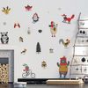 Vinilo Navidad Animales De Invierno - Adhesivo De Pared - Revestimiento Sticker Mural Decorativo - 70x115cm