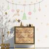 Vinilo Navidad Corona De Navidad Origami - Adhesivo De Pared - Revestimiento Sticker Mural Decorativo - 20x40cm